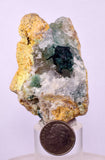 5.8cms DRUZY CHRYSOCOLLA QUARTZ ATACAMITE CRYSTAL PERU LILY MINE DB215
