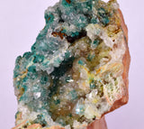 10.4cms DRUZY CHRYSOCOLLA QUARTZ MALACHITECRYSTAL PERU COPPER LILY MINE DB217