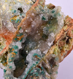 10.4cms DRUZY CHRYSOCOLLA QUARTZ MALACHITECRYSTAL PERU COPPER LILY MINE DB217