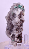 6.3cms DRUZY CHRYSOCOLLA QUARTZ CRYSTAL PERU COPPER LILY MINE DB221