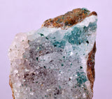 6.7cms DRUZY CHRYSOCOLLA ATACAMITE QUARTZ CRYSTAL PERU COPPER LILY MINE DB222