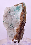 6.7cms DRUZY CHRYSOCOLLA ATACAMITE QUARTZ CRYSTAL PERU COPPER LILY MINE DB222
