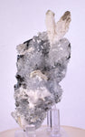 8cms QUARTZ CALCITE PYRITE PERU SHINY CRYSTALS MINERAL MB68