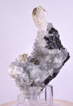 8cms QUARTZ CALCITE PYRITE PERU SHINY CRYSTALS MINERAL MB68
