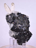 8cms QUARTZ CALCITE PYRITE PERU SHINY CRYSTALS MINERAL MB68