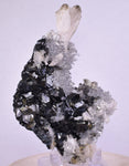 8cms QUARTZ CALCITE PYRITE PERU SHINY CRYSTALS MINERAL MB68