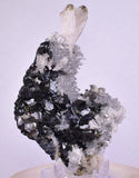 8cms QUARTZ CALCITE PYRITE PERU SHINY CRYSTALS MINERAL MB68