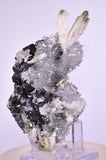 8cms QUARTZ CALCITE PYRITE PERU SHINY CRYSTALS MINERAL MB68