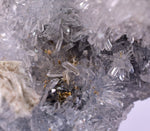 8cms QUARTZ CALCITE PYRITE PERU SHINY CRYSTALS MINERAL MB68