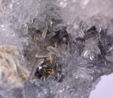 8cms QUARTZ CALCITE PYRITE PERU SHINY CRYSTALS MINERAL MB68
