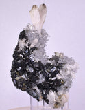 8cms QUARTZ CALCITE PYRITE PERU SHINY CRYSTALS MINERAL MB68