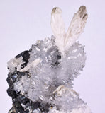 8cms QUARTZ CALCITE PYRITE PERU SHINY CRYSTALS MINERAL MB68