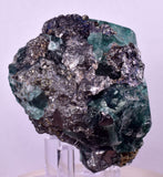 6.6cms FLUORITE BOULANGERITE CRYSTALS MILPO PERU MINERAL KB180