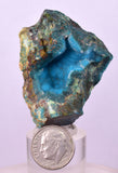 4.8cms DRUZY CHRYSOCOLLA MALACHITE QUARTZ CRYSTAL PERU COPPER LILY MINE DB224