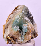 5.5cms DRUZY CHRYSOCOLLA MALACHITE QUARTZ CRYSTAL PERU COPPER LILY MINE DB225