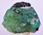4cms JORDANITE FLUORITE  BOULANGERITE CRYSTALS PERU MILPO PERU SHINY KB65