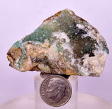 5.5cms DRUZY CHRYSOCOLLA MALACHITE QUARTZ CRYSTAL PERU COPPER LILY MINE DB225