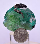 4cms JORDANITE FLUORITE  BOULANGERITE CRYSTALS PERU MILPO PERU SHINY KB65