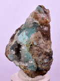 4.2cms DRUZY CHRYSOCOLLA QUARTZ CRYSTAL PERU COPPER LILY MINE DB228