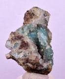 4.2cms DRUZY CHRYSOCOLLA QUARTZ CRYSTAL PERU COPPER LILY MINE DB228