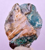 5.1cms DRUZY CHRYSOCOLLA QUARTZ CRYSTAL PERU COPPER LILY MINE DB229