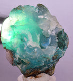 5.1cms DRUZY CHRYSOCOLLA QUARTZ CRYSTAL PERU COPPER LILY MINE DB229