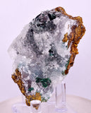 6.9cms GEM ATACAMITE QUARTZ CRYSTAL LILY MINE PERU MINERAL AB309