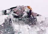 6.9cms GEM ATACAMITE QUARTZ CRYSTAL LILY MINE PERU MINERAL AB309
