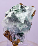 6.9cms GEM ATACAMITE QUARTZ CRYSTAL LILY MINE PERU MINERAL AB309