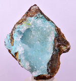 4.8cms DRUZY CHRYSOCOLLA QUARTZ CRYSTAL PERU COPPER LILY MINE DB230