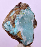 4.8cms DRUZY CHRYSOCOLLA QUARTZ CRYSTAL PERU COPPER LILY MINE DB230