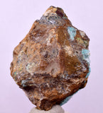 4.8cms DRUZY CHRYSOCOLLA QUARTZ CRYSTAL PERU COPPER LILY MINE DB230