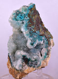 9.6cms DRUZY CHRYSOCOLLA QUARTZ CRYSTAL PERU COPPER LILY MINE DB232