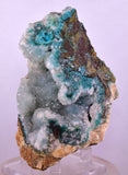 9.6cms DRUZY CHRYSOCOLLA QUARTZ CRYSTAL PERU COPPER LILY MINE DB232