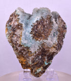6.5cms DRUZY CHRYSOCOLLA QUARTZ CRYSTAL PERU COPPER LILY MINE DB233