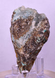 6.5cms DRUZY CHRYSOCOLLA QUARTZ CRYSTAL PERU COPPER LILY MINE DB233