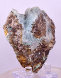 6.5cms DRUZY CHRYSOCOLLA QUARTZ CRYSTAL PERU COPPER LILY MINE DB233