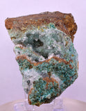 6.3cms DRUZY CHRYSOCOLLA QUARTZ CRYSTAL PERU COPPER LILY MINE DB234