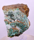 6.3cms DRUZY CHRYSOCOLLA QUARTZ CRYSTAL PERU COPPER LILY MINE DB234