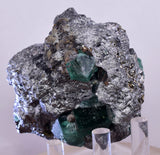 6.3cms GEOCRONITE JORDANITE FLUORITE  BOULANGERITE CRYSTALS PERU MILPO PERU SHINY KB63