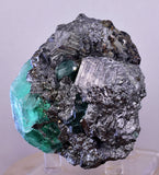 6.3cms GEOCRONITE JORDANITE FLUORITE  BOULANGERITE CRYSTALS PERU MILPO PERU SHINY KB63
