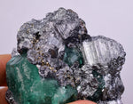6.3cms GEOCRONITE JORDANITE FLUORITE  BOULANGERITE CRYSTALS PERU MILPO PERU SHINY KB63
