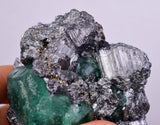 6.3cms GEOCRONITE JORDANITE FLUORITE  BOULANGERITE CRYSTALS PERU MILPO PERU SHINY KB63