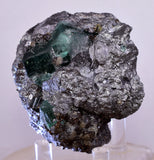 6.3cms GEOCRONITE JORDANITE FLUORITE  BOULANGERITE CRYSTALS PERU MILPO PERU SHINY KB63