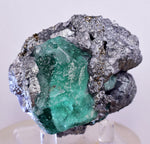 6.3cms GEOCRONITE JORDANITE FLUORITE  BOULANGERITE CRYSTALS PERU MILPO PERU SHINY KB63