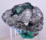 6.3cms GEOCRONITE JORDANITE FLUORITE  BOULANGERITE CRYSTALS PERU MILPO PERU SHINY KB63