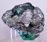6.3cms GEOCRONITE JORDANITE FLUORITE  BOULANGERITE CRYSTALS PERU MILPO PERU SHINY KB63