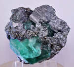 6.3cms GEOCRONITE JORDANITE FLUORITE  BOULANGERITE CRYSTALS PERU MILPO PERU SHINY KB63