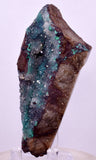 8.9cms DRUZY CHRYSOCOLLA QUARTZ CRYSTAL PERU COPPER LILY MINE DB241