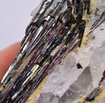 8.5cms RED HUBNERITE QUARTZ PYRITE CRYSTALS MINERAL SPECIMEN COLLECTOR PERU MB149